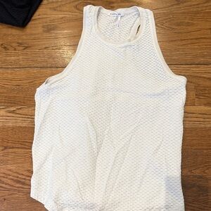 Koral White Mesh Tank Top